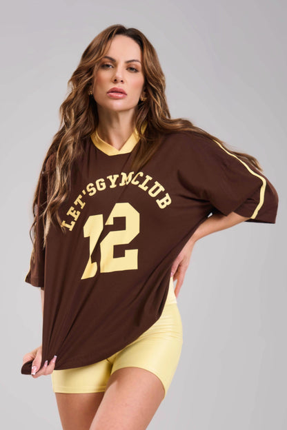 Camiseta Athletic Oversize Coffee