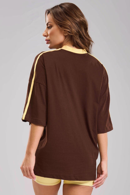 Camiseta Athletic Oversize Coffee