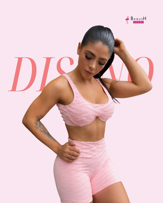 Conjunto short texturizado