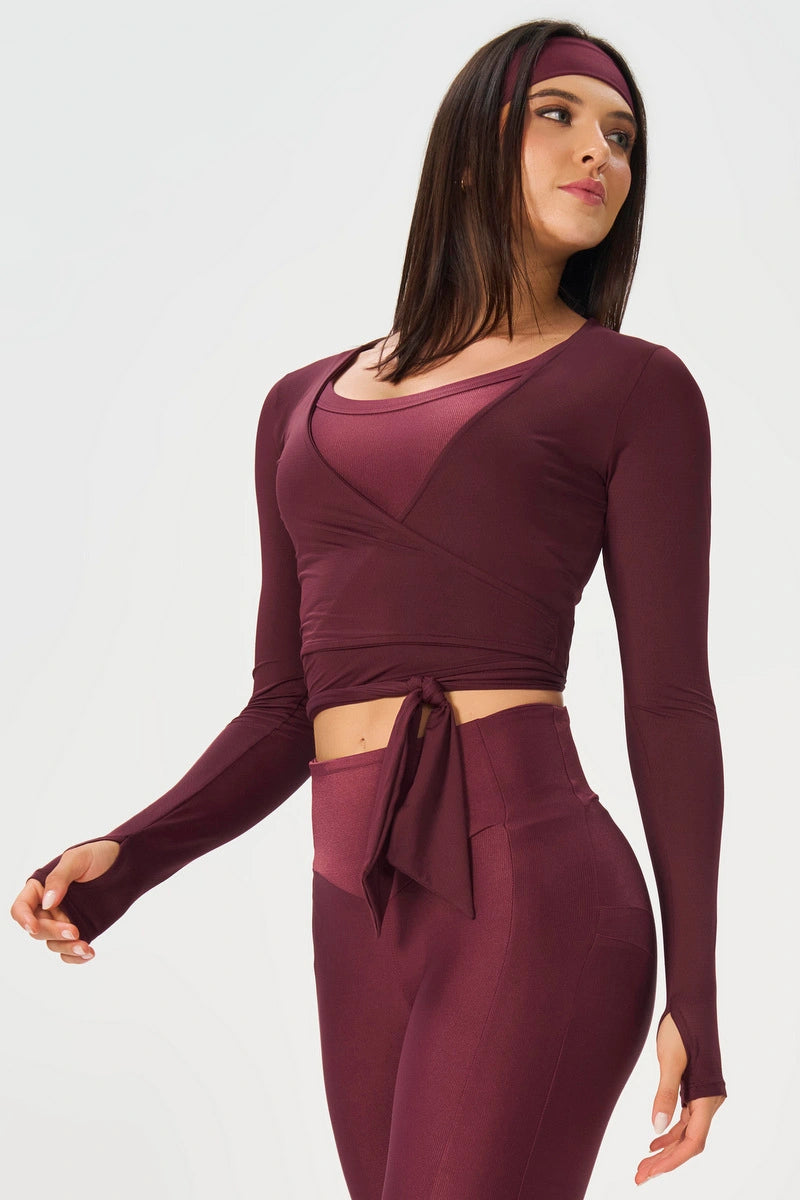 Cropped Equilibrium Burgundy