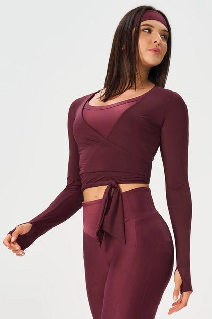 Cropped Equilibrium Burgundy