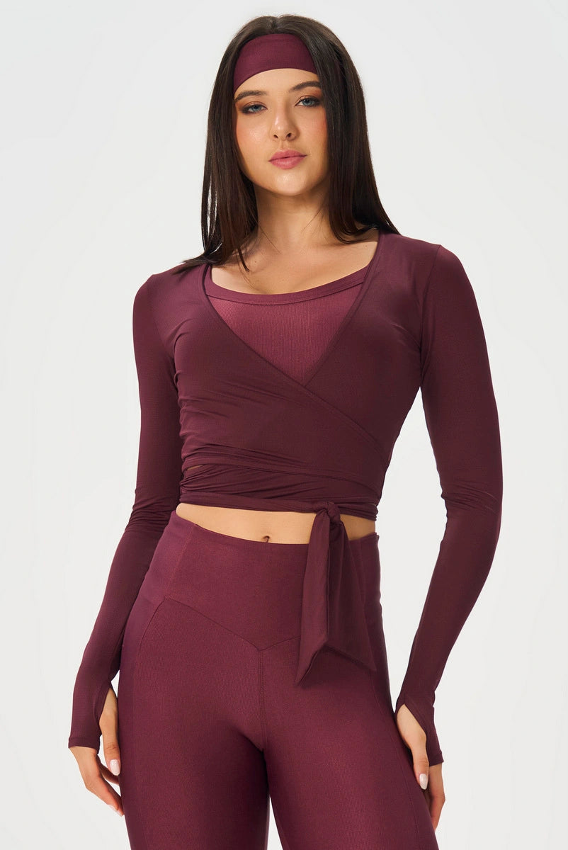 Cropped Equilibrium Burgundy