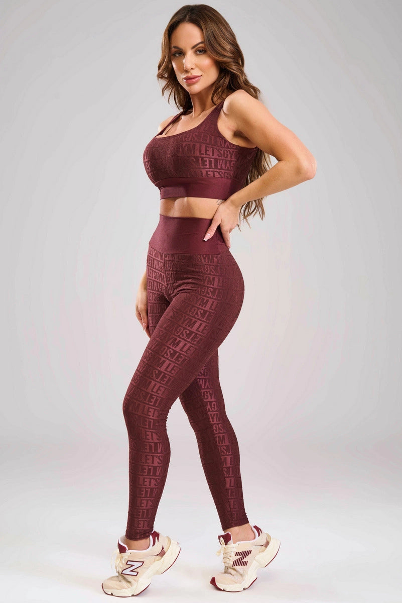 Conjunto Velvet Line Burgundy