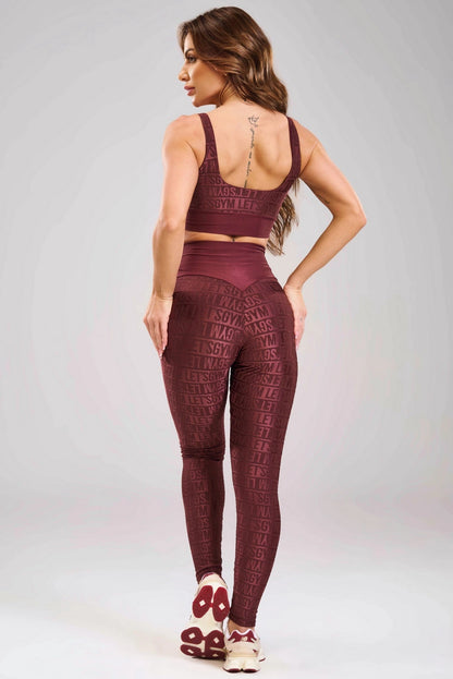 Conjunto Velvet Line Burgundy