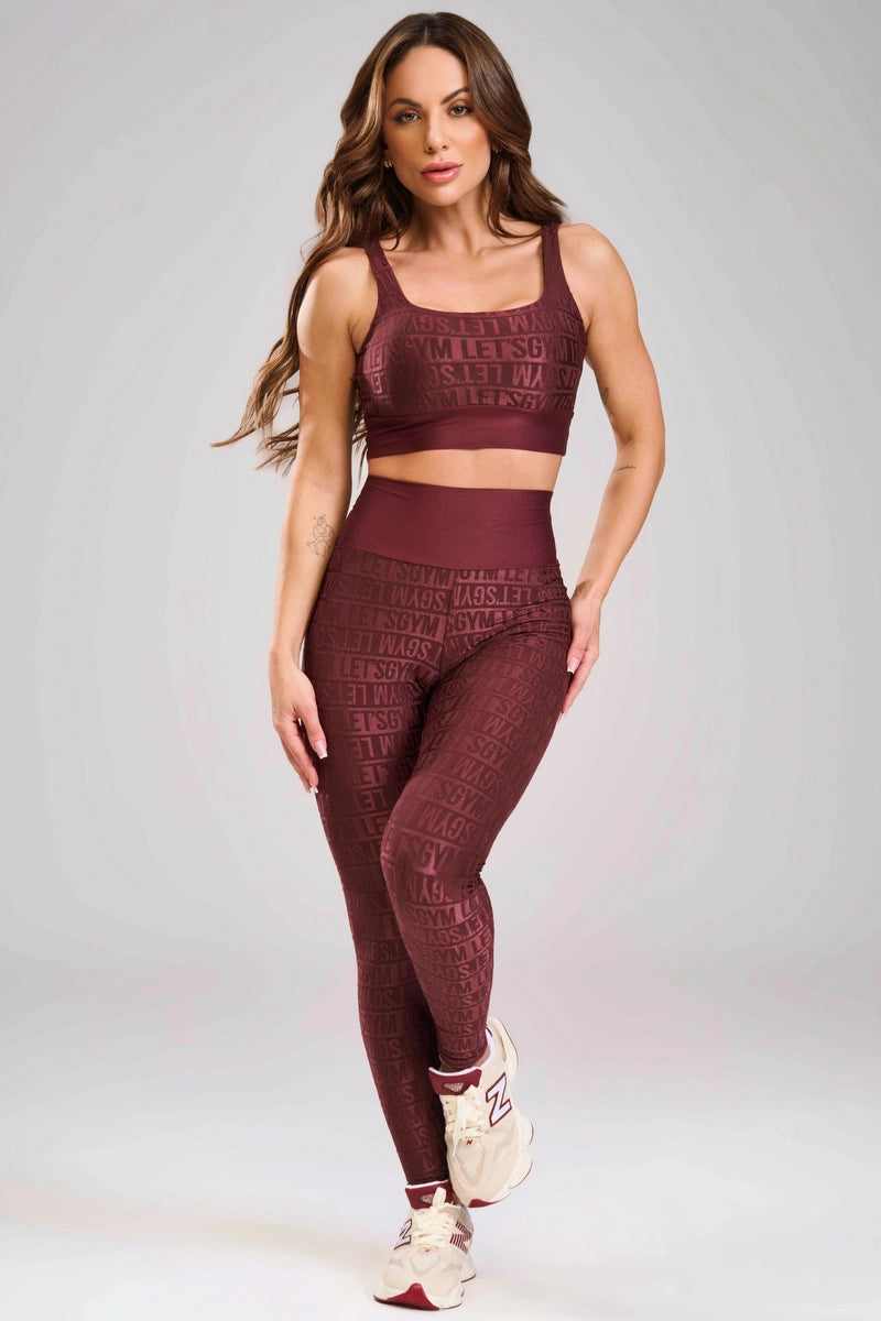 Conjunto Velvet Line Burgundy