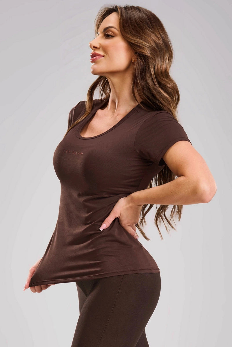Blusa Basic Coffee