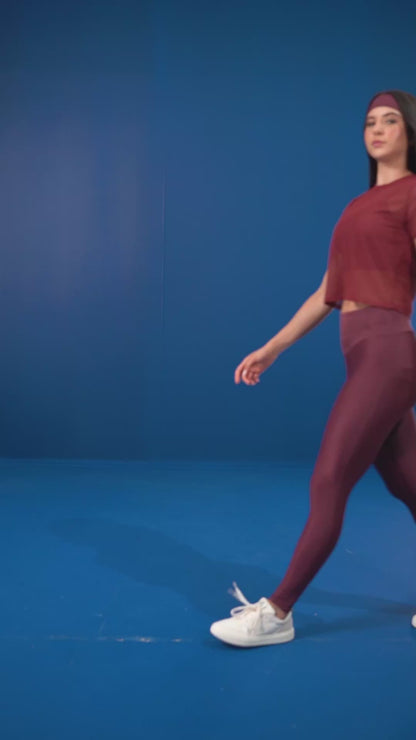 Blusa Box MC Screen Burgundy